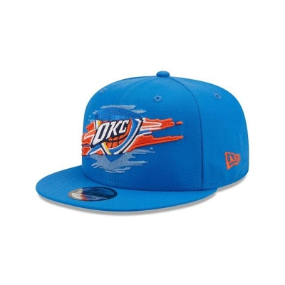 Blue Oklahoma City Thunder Hat - New Era NBA Logo Tear 9FIFTY Snapback Caps USA1648325